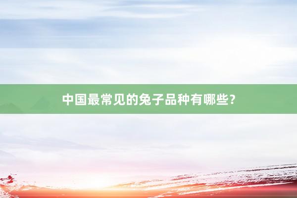 中国最常见的兔子品种有哪些？